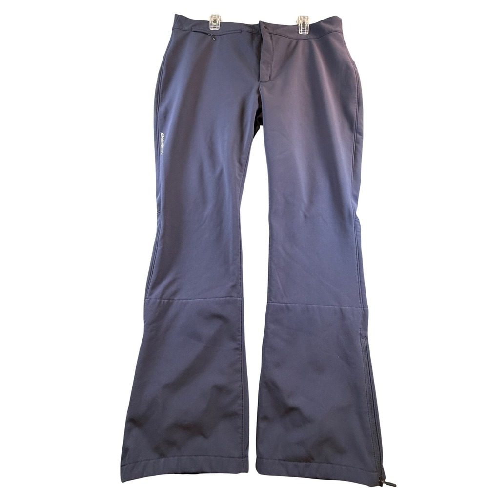Eddie Bauer First Ascent Women XL Tall Navy Blue Softshell Fleece Lined Pants